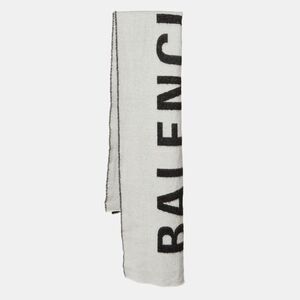 Balenciaga Black/white Casmere Archetype Scarf